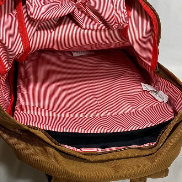 Herschel Pop Quiz Backpack Brown Black Camo Red Lining 15" Laptop 22 Liters New - Picture 6 of 9